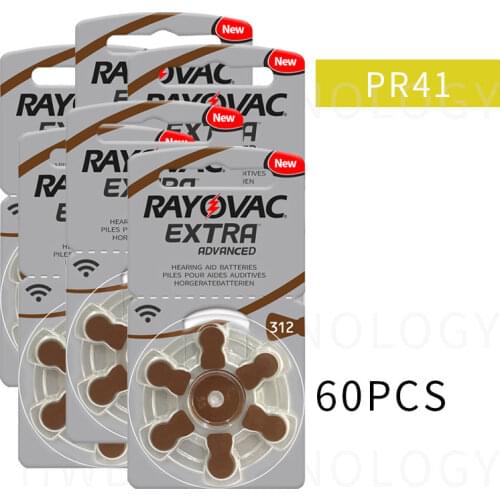 10pack(60PCS) original Peak Performance Hearing Aid Batteries. Zinc Air 312/A312/PR41 Battery for CIC Hearing aids Free Ship