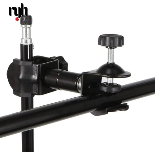 2 in 1 Camera Flash Umbrella Holder Dual C/U Type Clip Clamp Bracket for Tripod Light Stand Outdoor Photography