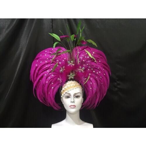 Latin dance Samba accessories Fashion exquisite headdress feathers Delicate dance shows accessories Samba clothing