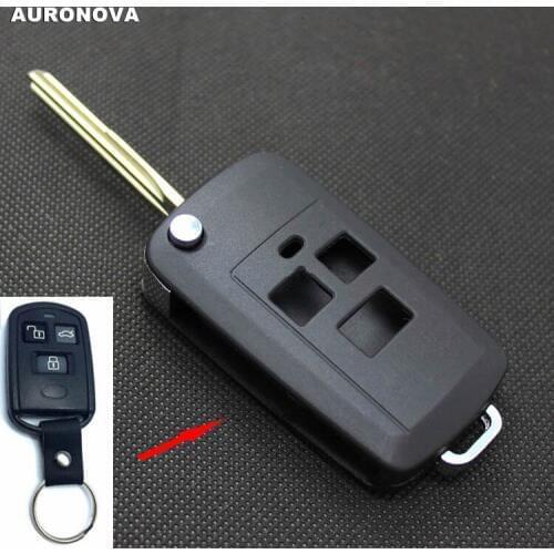 AURONOVA New Upgrade Folding Key Shell for Hyundai Sonata Molnca 3 Buttons Remote Car Key Case