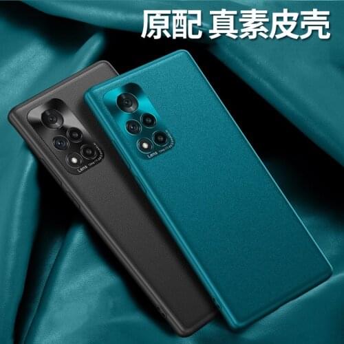 For Honor V40 Case Luxury Vegan Leather Grain Matte Protective Back Cover For Honor V30S V30 30 20 Pro Camera Protection Shell