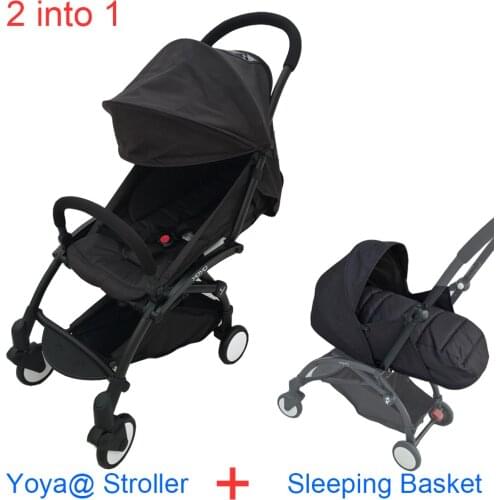 2 into 1 Baby Throne YOYA Fold Baby Stroller and Sleeping Basket Lightweight Pram Carriage Baby Newborn Nest