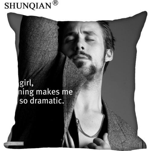 Custom Square Pillowcase Ryan Gosling Cool soft Pillow Cover Zippered Drop Shipping More Size (Two Sides) DIY Pillowcase