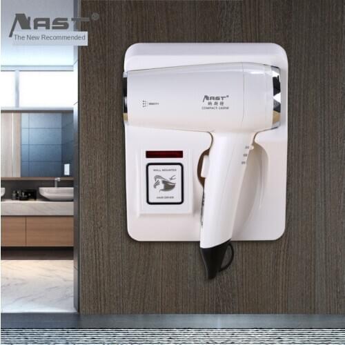 220V 1600W 3-mode adjustable perforation free wall-mounted hair dryer hotel household bathroom hair dryer