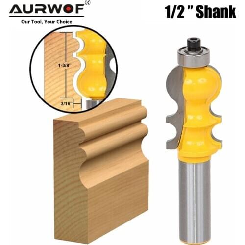 LAVIE 1pc 12mm 1/2 Shank Casing & Base Molding Router Bit Special Moulding Bit Line Woodworking Milling Cutter for Wood MC03086