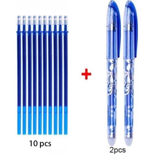 0.5mm erasable gel pen blue black ink gel pen erasable refill erasable pen washable handle writing stationery gel pen