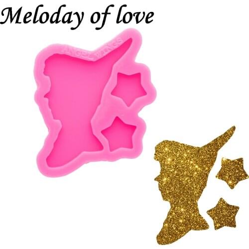 Glossy Star Keychain Mold Silicone Resin Mould DIY for Epoxy Making Jewelry Necklace Polymer Clay DY0697