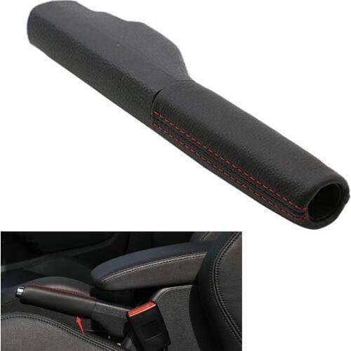 JXKaFa For VW Jetta Golf Rabbit GTI EOS MK5 MK6 Car Leather Handbrake Parking Handle Cover Replacement Interior Car Accessories