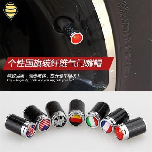 Tire Valve Stem Caps Car Styling For National flag Logo For Infiniti Land Rover Peugeot Vespa Yamaha Dodge Fiat LADA Chevy