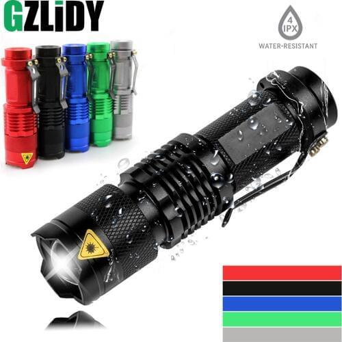 Colourful Waterproof LED Flashlight High Powerful Mini Spot Lamp 3 Models Zoomable Camping Equipment Torch Flash Light