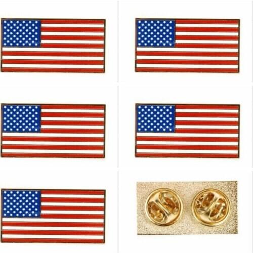 Five US United States Flag Metal Pin Badge Mini Shirt Lapel Pin Brooch armyshop2008