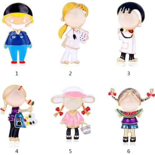 Metal Doctor Boys Girl Enamel Brooch Pin Badge Jewelry Bag Clothes Hat Decoration Multifunctional Pin Decoration