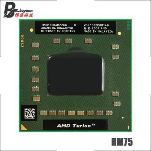 AMD Turion 64 X2 Mobile technology RM-75 RM 75 RM75 2.2 GHz Dual-Core Dual-Thread CPU Processor TMRM75DAM22GG Socket S1