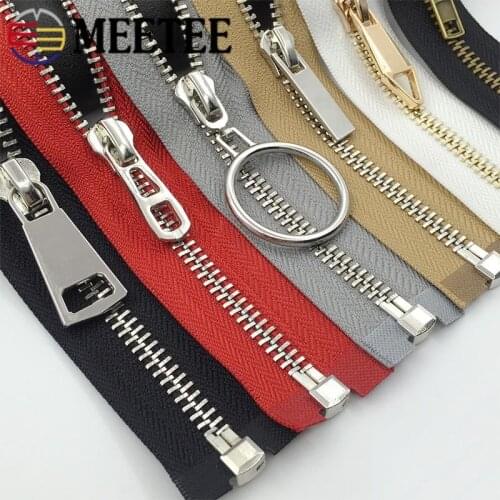 70/80/100cm 8# Metal Zippers New Open-End Zipper for Down Coat Jacket DIY Sewing Garments Accessories
