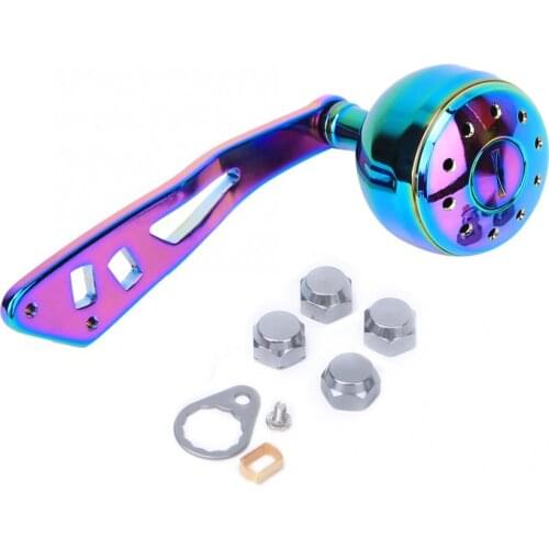 Aluminium alloy fishing wheel handle colorful rocker arm set angling power knob reel kit fishing reel modification accessories