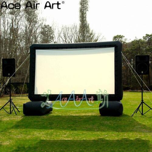 4m H TV inflatable Movie screen model for yard,portable inflatable movie screen with Air blower