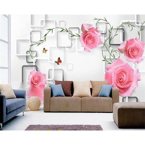 Beibehang Custom wallpaper home decoration living room bedroom mural rose flower vine 3D TV sofa background wall 3d wallpaper