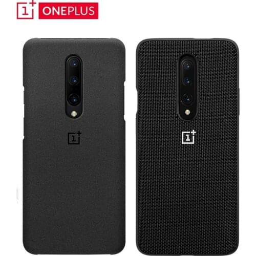 Original 100% Oneplus 7 Pro Case official Stock Sandstone bumper Nylon black silicone red Protection Back Cover