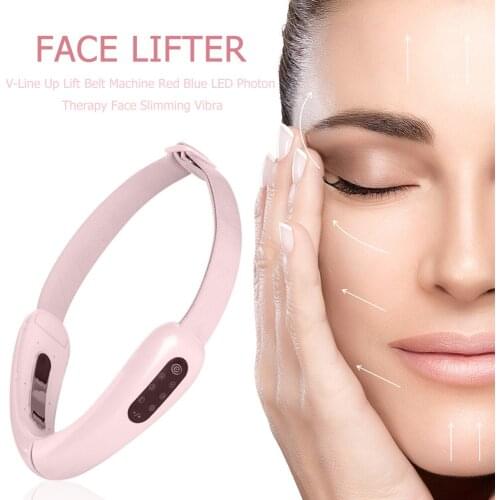 Chin V-Line Lifting Belt Red Blue LED Photon Therapy Face Slimming Machine