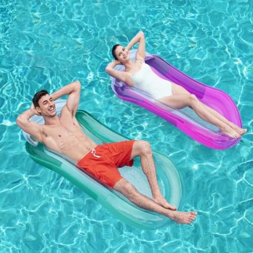 PVC Water Floating Row Hammock Bed Middle Mesh Portable Folding Summer Swimming Inflatable Beach Water Lounge Pool Air Mattresse