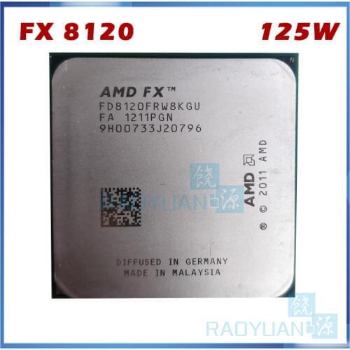 AMD FX-Series FX-8120 FX 8120 3.1 GHz Eight-Core CPU Processor 125W FX8120 FD8120FRW8KGU Socket AM3