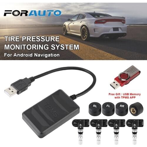 Tire Pressure Monitoring System Android TPMS Spare Tyre Internal External Sensor for Car Radio DVD Player Temperature Alarm