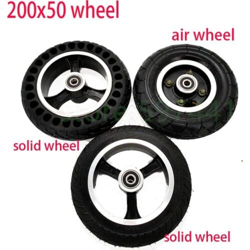 200x50 SOILD WHEEL FOR Electric Scooter Tyre With Wheel Hub 8" Scooter Tyre Aluminium Alloy Wheel Electric Vehicle