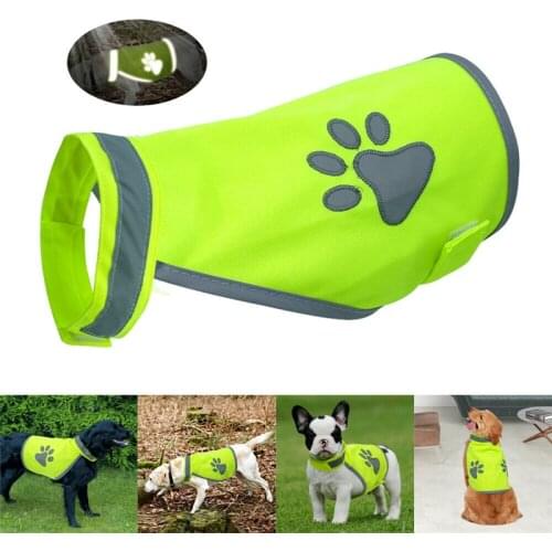 High Visibility Safety DOG Reflective Vest Waterproof Green Dog Clothes Jacket Coat for Small Medium Large Dogs
