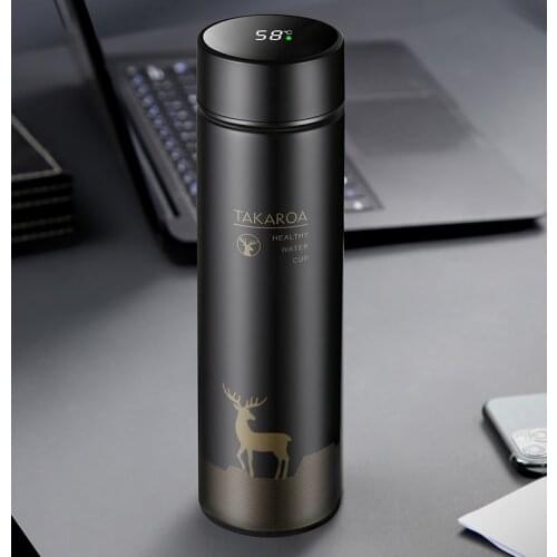 500ml Smart Insulation Bottle Intelligent Digital Water Cup Touch Display Temperature Stainless Steel Creative Business Gift