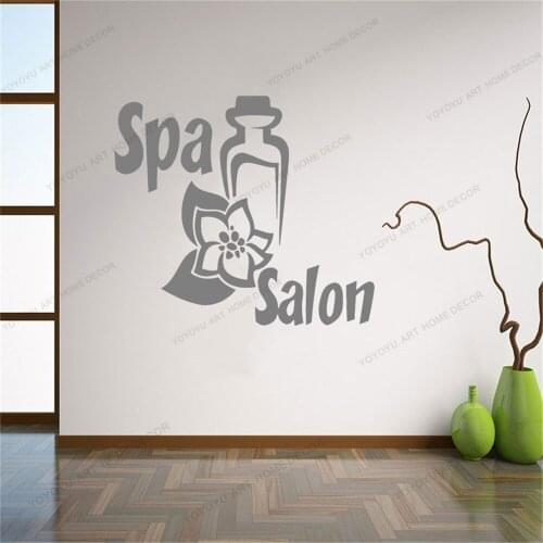 Spa Salon Sign Wall Sticker Window Vinyl Decal Massage Therapy Health Decorations Room Wallpoof CX1170