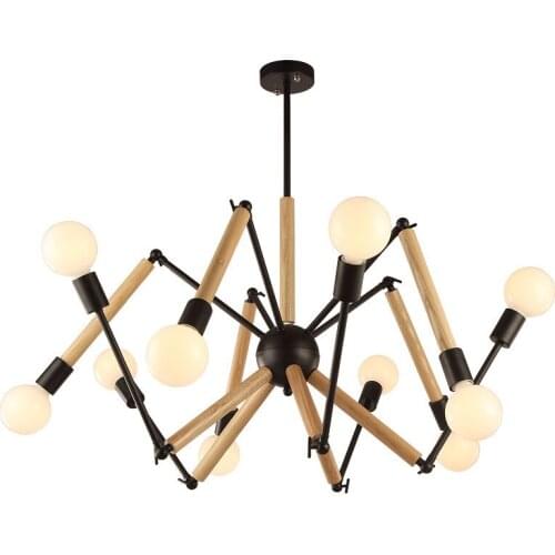 Vintage Nordic Spider Pendant Lamp Multiple Adjustable Retro Pendant Lights Loft Classic Decorative Fixture Lighting Led Home