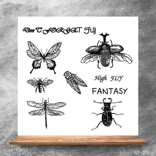 ZhuoAng Animal Clear Stamps/Silicone Transparent Seals for DIY scrapbooking photo album Clear Stamps 13*13cm