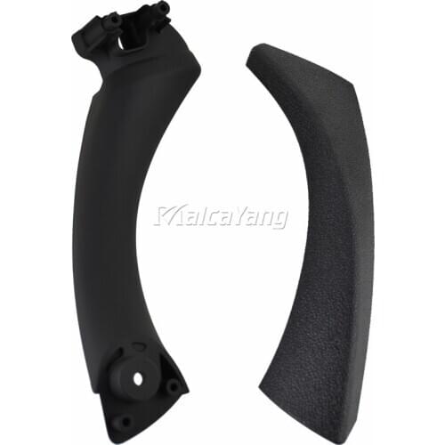 1set Black ABS L&R Side Inner Door Handle Pull Trim + Cover For BMW E90 E91 316 318 320 325 330 335
