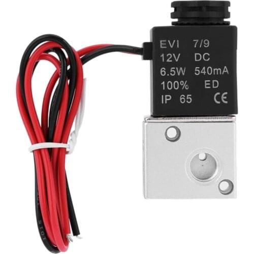 1 Pcs 3V1-06 Nc Solenoid Valve Dc 12V 3 Way 2 Position 1/8Inch Bsp Normally Closed Pneumatic Solenoid Air Valve