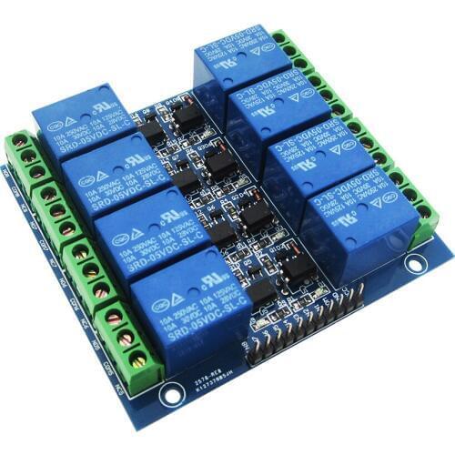 10pcs/lot 5V 10A 8 Channel Relay Module for