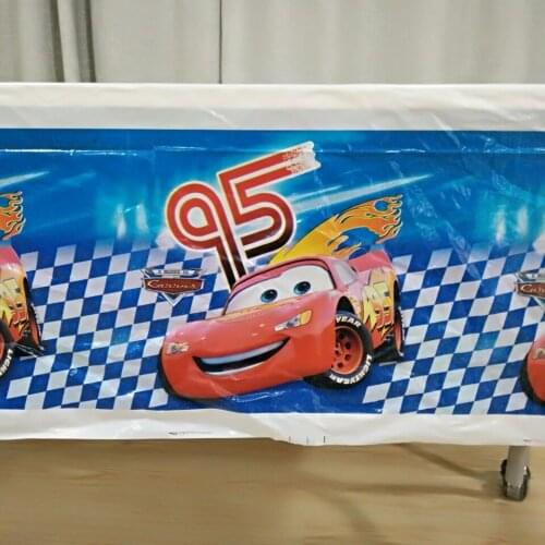 108cm*180cm Cartoon Cars Party Supplies Tablecloth Favor Kid Boy Party Festival Decoration Birthday Party Themes Set