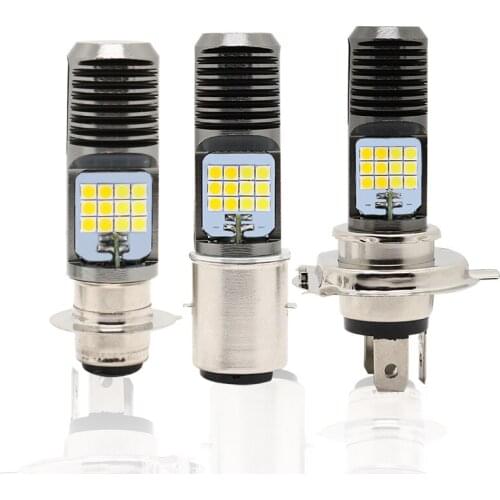Motorcycle Headlight LED BA20D H6 H4 P15D Bulbs Hi Lo beam Moto Scooter LED Motorbike Headlight Lamp 6000K White Yellow 12V