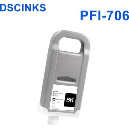 Free PFI706 PFI-706 ink cartridge 100% compatible for Canon IPF 8400 IPF9400 IPF8410 IPF9410 printer with pigment ink