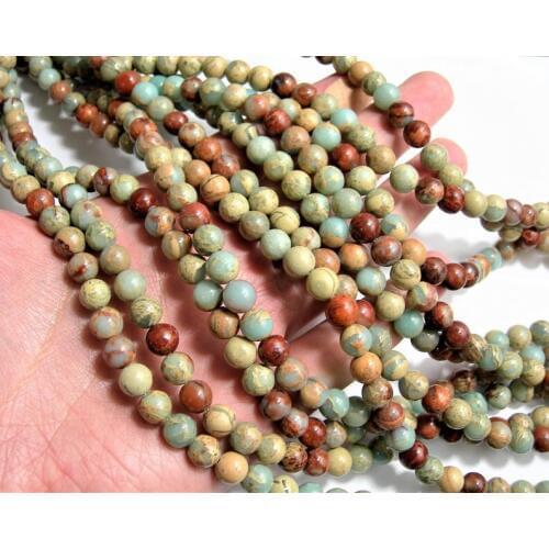 Natural Impression Jaspe r Beads 6mm 8mm 10mm 12mm Round Sea Sediment Stone Loose Beads for jewelry making,1 of 15"strand