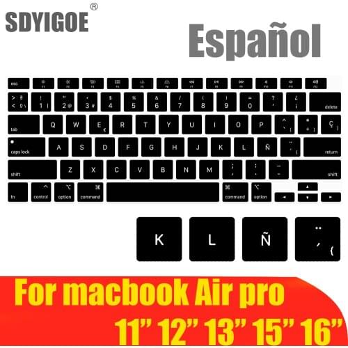 Spanish Laptop Keyboard Cover Protector For Macbook Air13 A2337A2179 For Macbook Pro13 A2338A2289 A2159 Keyboard protective film