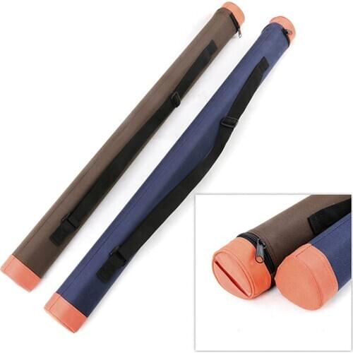 Fly Fishing Rod Tube Case PVC Tube Inside Fly Fishing Rod Bag for 9FT Fly Rods with Shoulder Strap Fishing Tackle