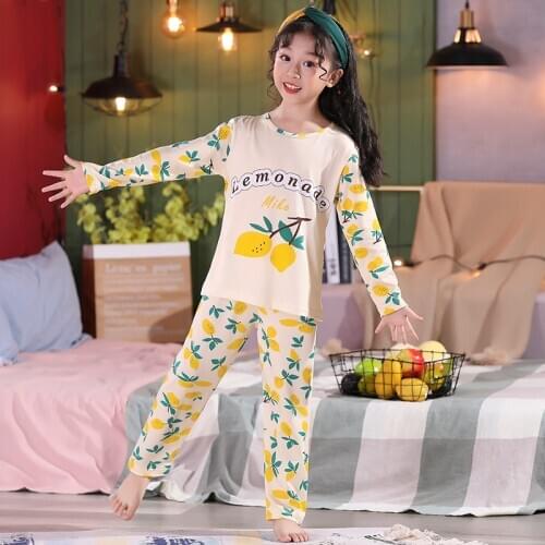 Childrens Sleepwear Baby Girl Clothes Suit Long Sleeve Cotton Pijamas Girls Pajama Sets Kids Pyjamas Cartoon Pajamas for Boys