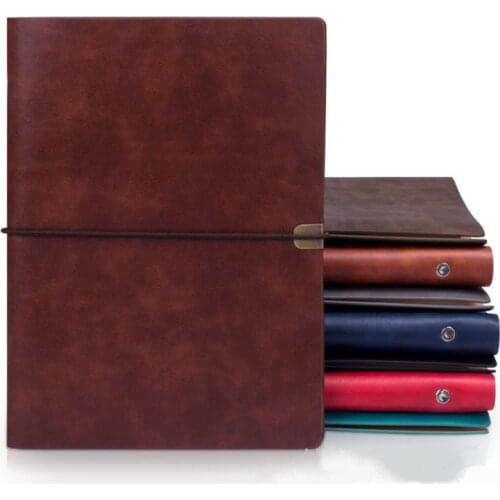 Pu Leather Book Cover Spiral Notebook A5 Planner Organizer Notebook Travel Journal Diary 6 Ring Binder Stationery wholesales