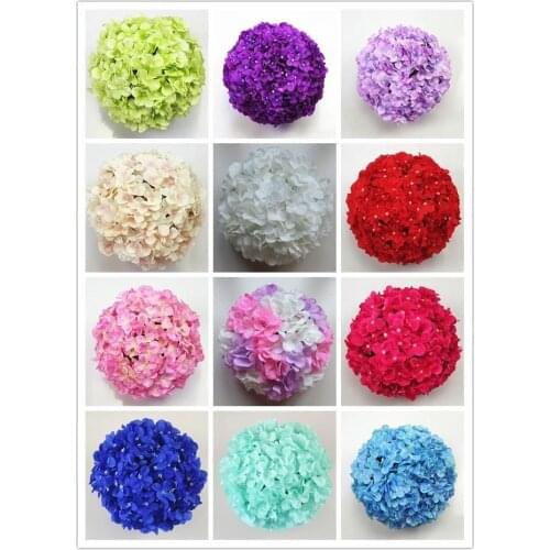 11 inch artificial hydrangea flower ball pincushion wedding kissing ball hangings ball for Christmas Ornaments Party decor