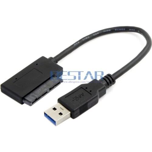 0.1M USB 3.0 to Micro SATA 7+9 16 Pin 1.8" 90 Degree Angled Hard Disk Driver SSD Adapter Cable 10cm