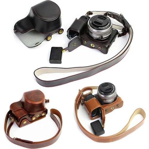 5 Colors Digital Camera Leather Case Cover for Sony A6300(16-50mm) Camera Case Charging Directly