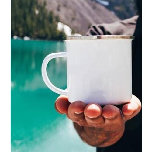 Creative Retro Coffee Juice Mug Travel Tea Cup Home Office Milk Enamel Mugs Camping Water Cups Vacation Handmade Best Gifts