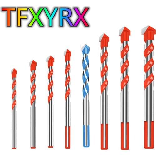 5/7/8/10pcs Multifunctional Triangle Drill Bit Set for Ceramic Tile Concrete Glass Marble Hole drills 3 4 5 6 7 8 10 12mm