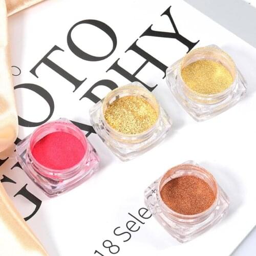 New 1 box of luminous powder nail sequins mirror nail powder dust matte nail art decorative pigment powder