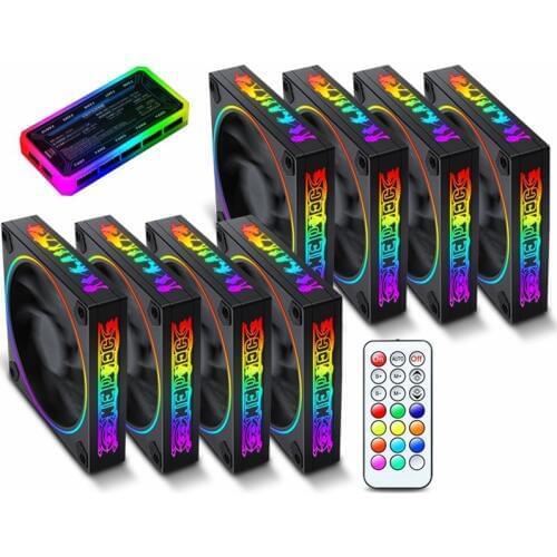 RGB Fans 120mm X 25mm Water Cooling Radiator for Computer PC Set Up Cpu Cooler Radiator,Speed Color Control Support